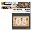 Liang 0008 Paint Crack Effects Airbrush Stencils